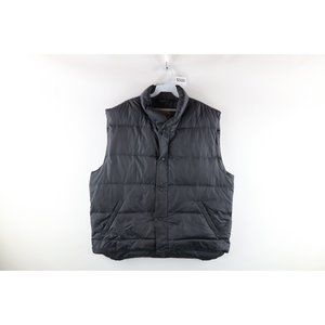 Vintage Cabelas Mens Large Premier Northern Goose Down Puffer Vest Jacket Gray
